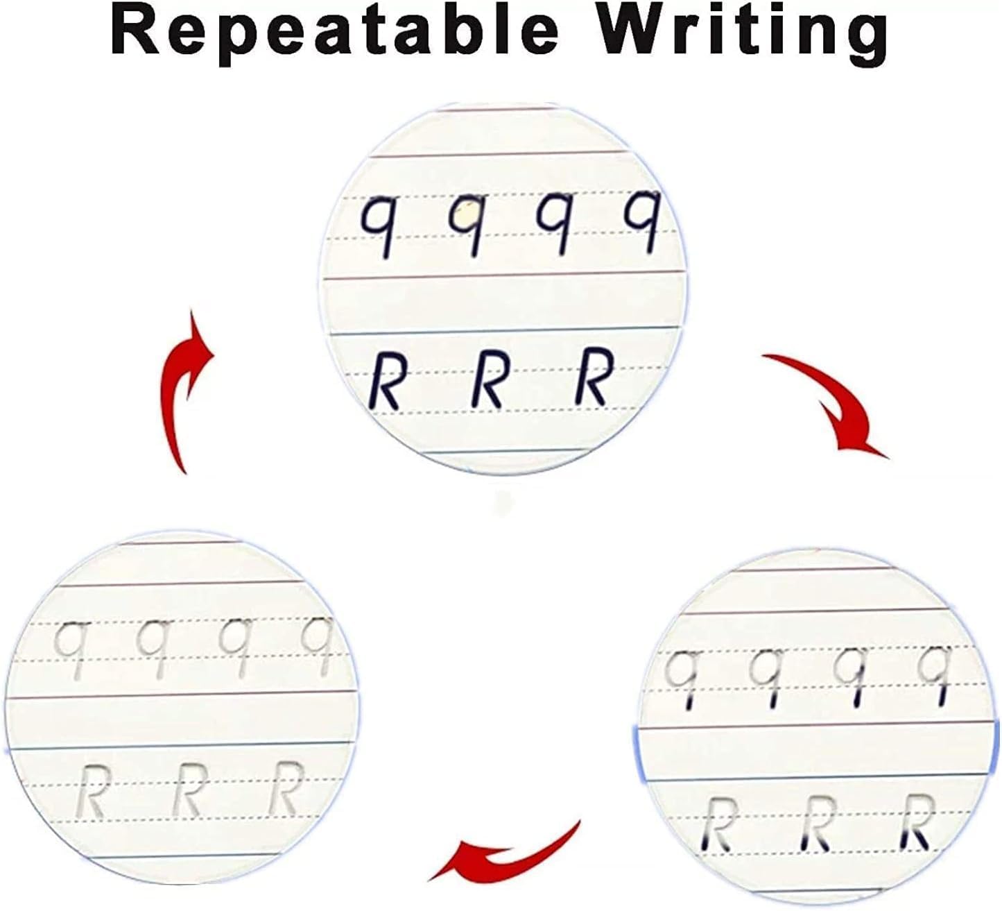 عرض قطعتين دفتر تدريبات سحرية من سانك، (4 كتب + 10 عبوات اعادة تعبئة+ قلم + 1 مقبض)