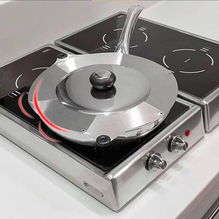 عرض غطاء حلة معدن متعدد المقاسات + 6 قطع أغطية سيليكون فائقة الإمتداد قابلة لإعادة الاستخدام