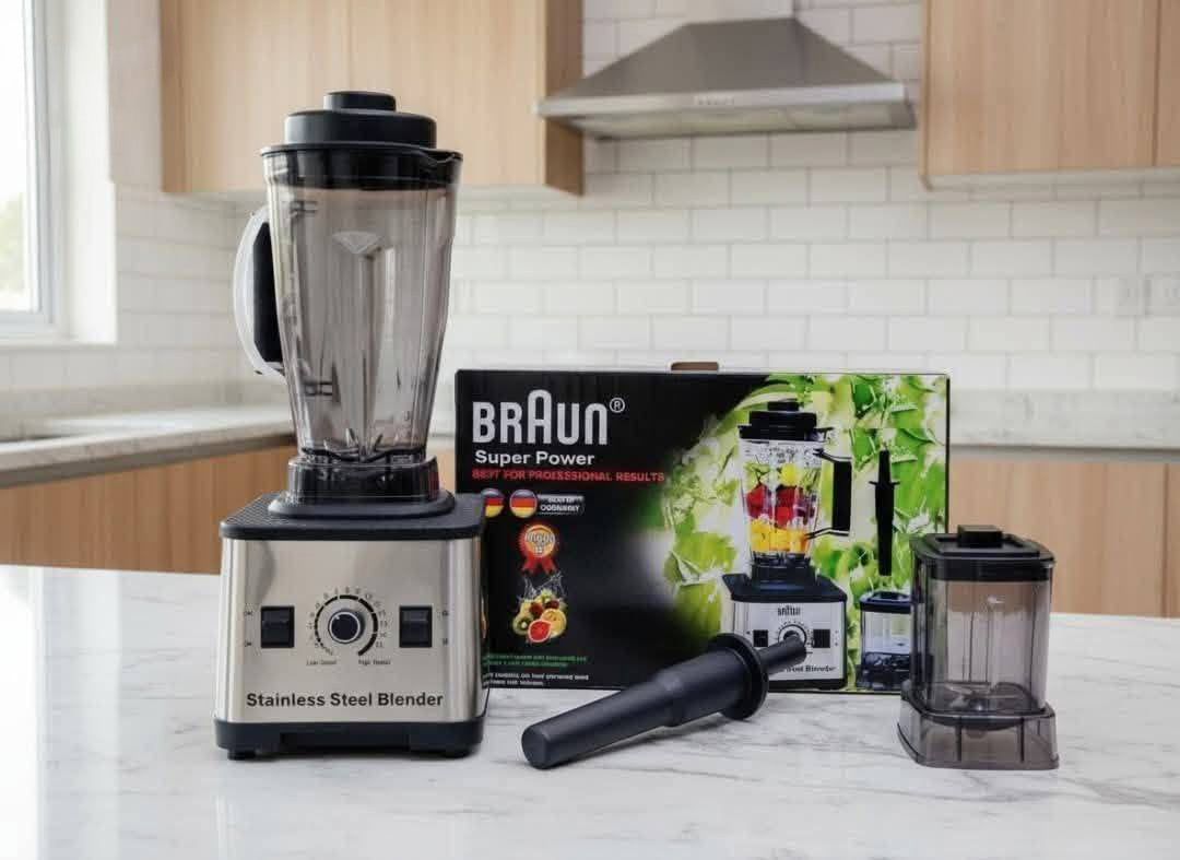 خلاط مطحنه 12000 وات BRAUN مع ضمان